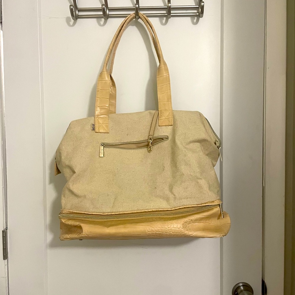 BEIS weekender bag CREAM